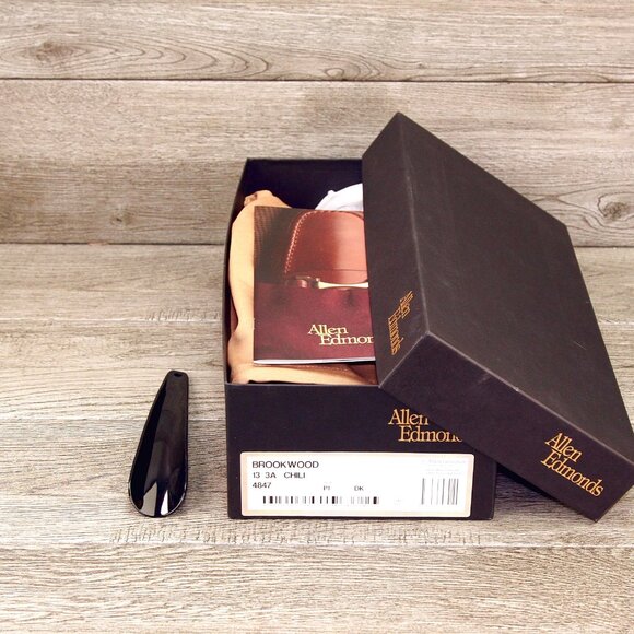 * NIB * $395 Allen Edmonds BROOKWOOD 13 AAA Extra Narrow Chili * add $15 Trees main image 11
